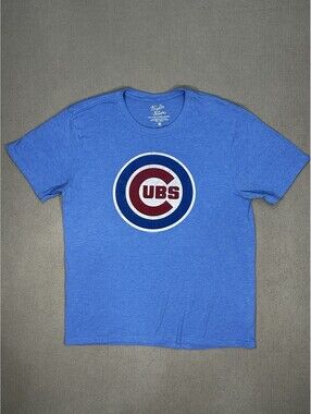 Chicago Cubs Logo T Shirt Wright & Ditson Blue MLB Graphic Men’s M